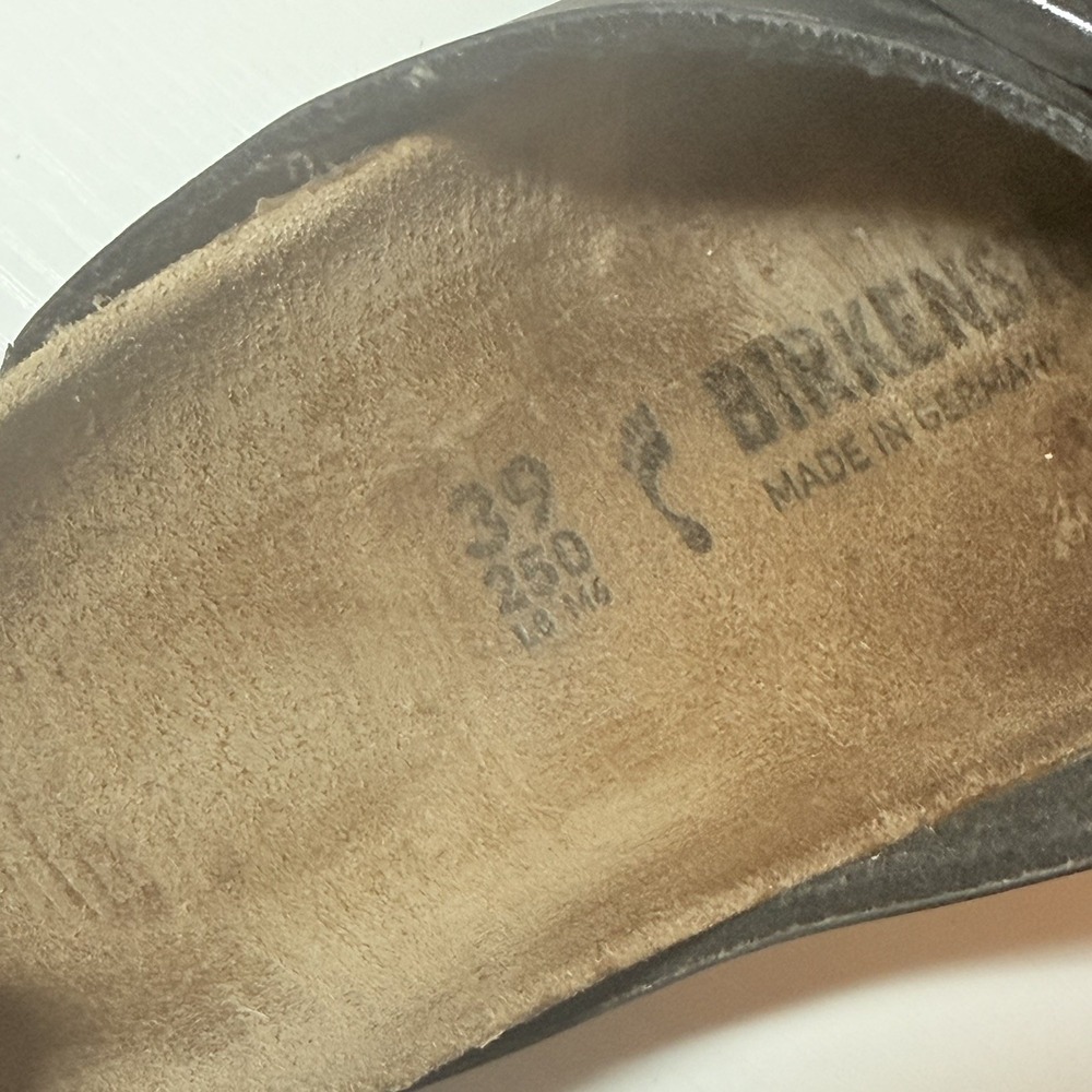 Birkenstock Arizona Classic Birko-Flor Double Buckle Slides Black Women Sz 8/39 - Picture 11 of 11